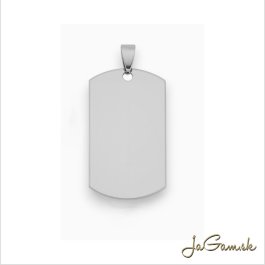 Prívesok obdlžník na gravírovanie 43x24mm Nerezová oceľ 5ks (CH1864)